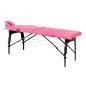 Inklapbare houten massagetafel BALANCE met 2 segmenten in roze en zwart voor massage, fysiotherapie en mobiele behandelingen Inklapbare houten massagetafel BALANCE met 2 segmenten in roze en zwart voor massage, fysiotherapie en mobiele behandelingen