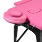 Inklapbare houten massagetafel BALANCE met 2 segmenten in roze en zwart voor massage, fysiotherapie en mobiele behandelingen Inklapbare houten massagetafel BALANCE met 2 segmenten in roze en zwart voor massage, fysiotherapie en mobiele behandelingen