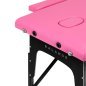 Inklapbare houten massagetafel BALANCE met 2 segmenten in roze en zwart voor massage, fysiotherapie en mobiele behandelingen Inklapbare houten massagetafel BALANCE met 2 segmenten in roze en zwart voor massage, fysiotherapie en mobiele behandelingen