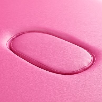 Inklapbare houten massagetafel BALANCE met 2 segmenten in roze en zwart voor massage, fysiotherapie en mobiele behandelingen