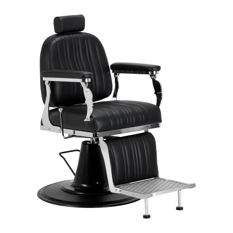 Professionele barberstoel Gabbiano Elias zwart voor barbering, scheerbehandelingen en herensalons met hoog werkcomfort Professionele barberstoel Gabbiano Elias zwart voor barbering, scheerbehandelingen en herensalons met hoog werkcomfort