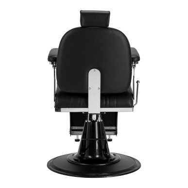 Professionele barberstoel Gabbiano Elias zwart voor barbering, scheerbehandelingen en herensalons met hoog werkcomfort