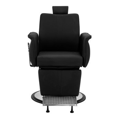 Professionele barberstoel Gabbiano Athena zwart voor barbering, scheerbehandelingen en herensalons met werkcomfort