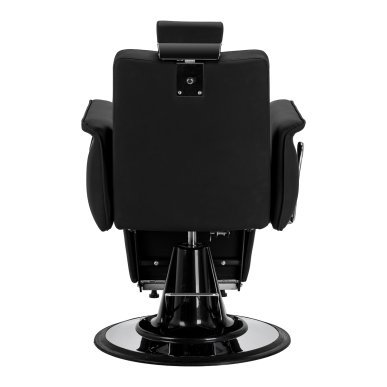 Professionele barberstoel Gabbiano Athena zwart voor barbering, scheerbehandelingen en herensalons met werkcomfort