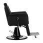 Professionele barberstoel Gabbiano Athena zwart voor barbering, scheerbehandelingen en herensalons met werkcomfort