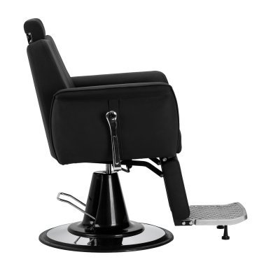 Professionele barberstoel Gabbiano Athena zwart voor barbering, scheerbehandelingen en herensalons met werkcomfort