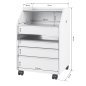 Professionele podiatrie trolley 984 wit voor organisatie van podologieplek, salon, praktijk en mobiele beautyservices