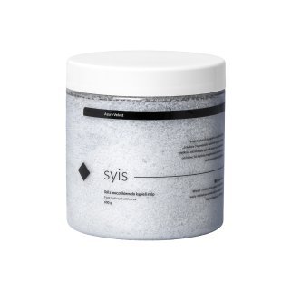 Voetbadzout met ureum SYIS Azure Velvet 600 g voor professionele voetbaden vóór pedicure en gladde huidverzorging
