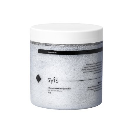 Voetbadzout met ureum SYIS Azure Velvet 600 g voor professionele voetbaden vóór pedicure en gladde huidverzorging