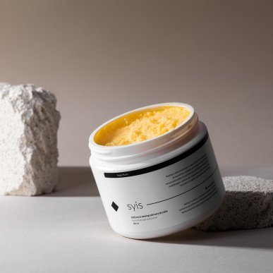 Suiker bodyscrub SYIS Sugar Rash 500 ml voor exfoliërende lichaamsbehandelingen en een gladde, verzorgde huid in de salon