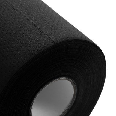 Gelamineerde wegwerppapierrol 50 x 40 m zwart voor hygiënische bescherming van behandelbanken en behandelstoelen
