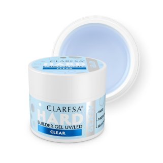Builder gel voor nagelopbouw Claresa Hard&Easy Clear 12g voor verlenging, versteviging en salonwerk