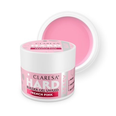 Builder gel Claresa Hard&Easy French Pink 12g voor nagelopbouw, verlenging en versteviging met zelfnivellerende textuur