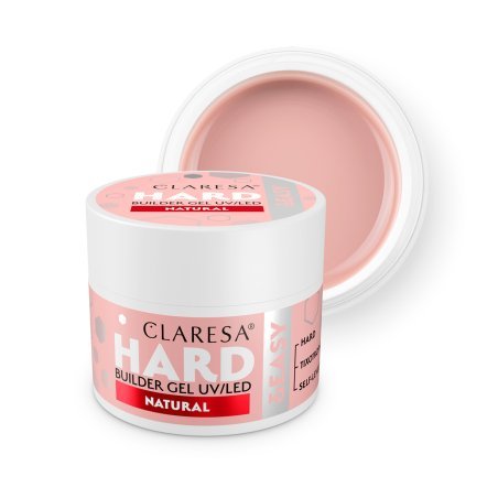 Builder gel voor nagelopbouw Claresa Hard&Easy Natural 12g voor professionele verlenging en versteviging van nagels