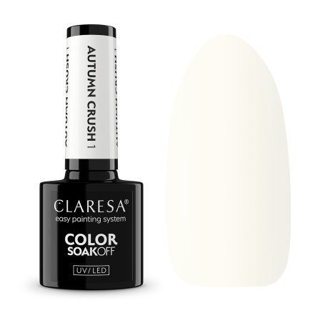 Hybride nagellak Claresa Autumn Crush 1 5 g voor professionele herfstmanicure met melkachtige beige kleur en parelglans