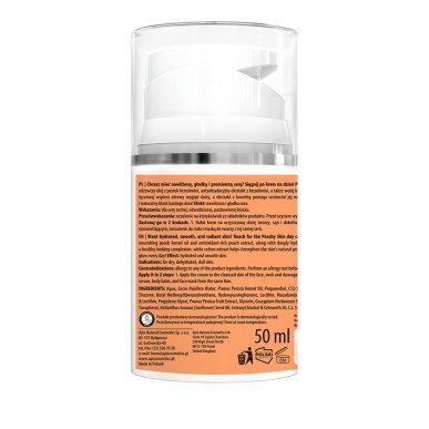Hydraterende dagcrème Apis Peachy Skin SPF 20 50 ml voor salonverzorging met verzachtende en verhelderende werking