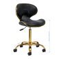 Taboret kosmetyczny Gabbiano Q-4599G czarny V2