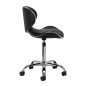 Professionele cosmetische kruk Gabbiano Q-4599 zwart V2 met rugleuning, gasveer en wielen, tweede categorie voor salon