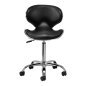 Professionele cosmetische kruk Gabbiano Q-4599 zwart V2 met rugleuning, gasveer en wielen, tweede categorie voor salon