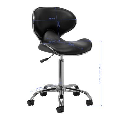 Cosmetische kruk Gabbiano Q-4599 zwart V2