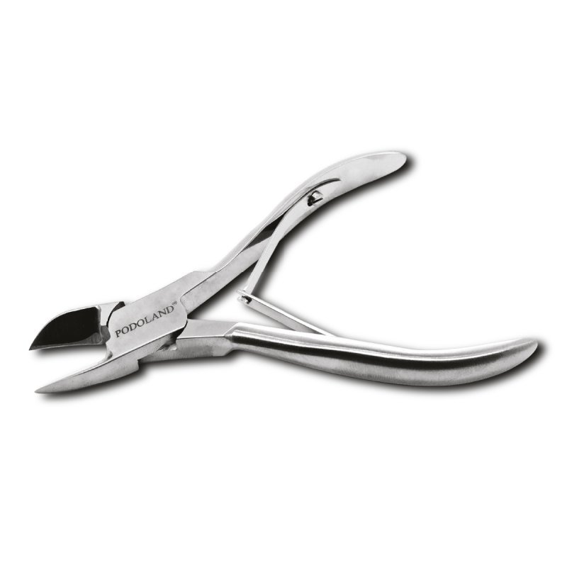 Podologietang Podoland 04 met gebogen blad voor professioneel podologisch werk, specialistische manicure en salonbehandelingen