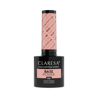 Hybride basis voor nagels Claresa Power Base 06 5 g voor versterking, kleurcorrectie en een verzorgde manicure