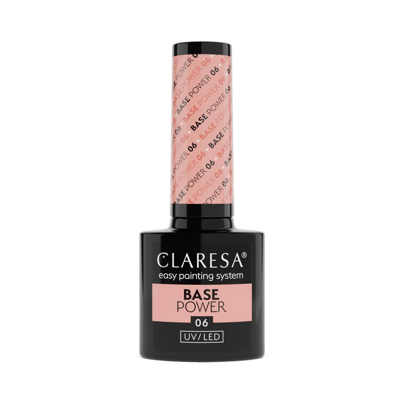 Hybride basis voor nagels Claresa Power Base 06 5 g voor versterking, kleurcorrectie en een verzorgde manicure