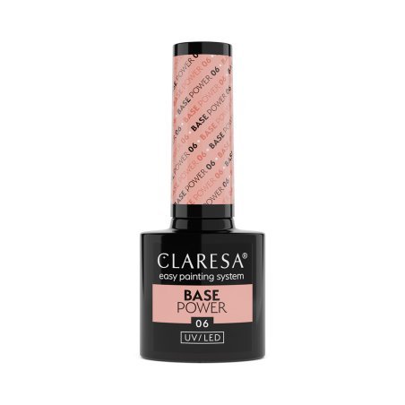 Hybride basis voor nagels Claresa Power Base 06 5 g voor versterking, kleurcorrectie en een verzorgde manicure