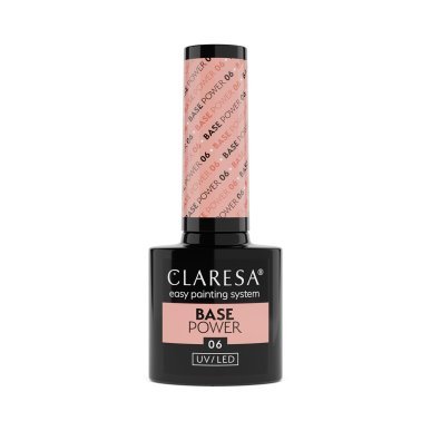 Hybride basis voor nagels Claresa Power Base 06 5 g voor versterking, kleurcorrectie en een verzorgde manicure