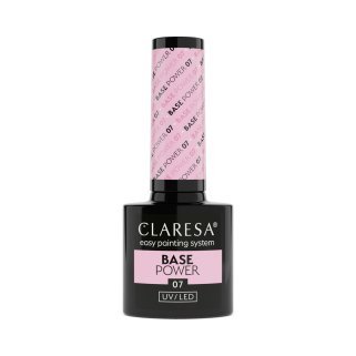 Hybride nagelbasis Claresa Power Base 07 met versterkende formule voor egale manicure en 5 g inhoud