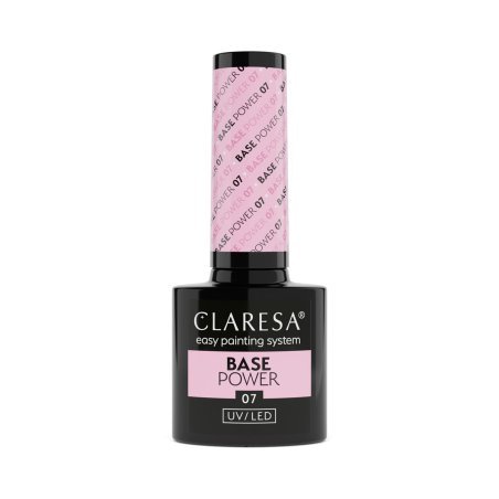 Hybride nagelbasis Claresa Power Base 07 met versterkende formule voor egale manicure en 5 g inhoud
