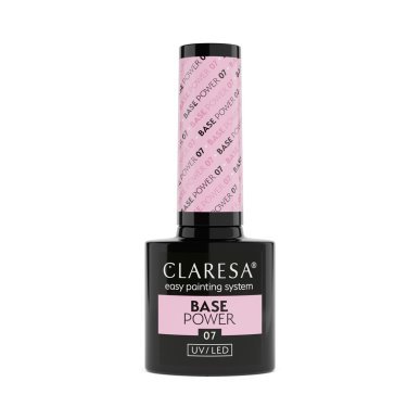 Hybride nagelbasis Claresa Power Base 07 met versterkende formule voor egale manicure en 5 g inhoud