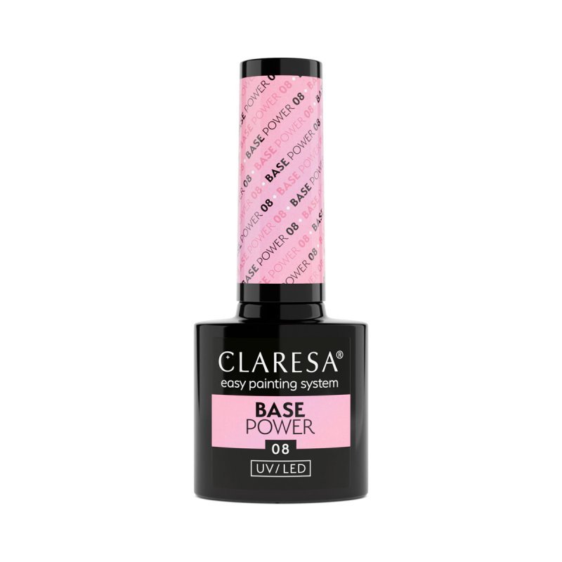 Hybride basis voor nagels Claresa Power Base 08, zelfnivellerend, versterkend, 5 g voor manicure salon en thuis