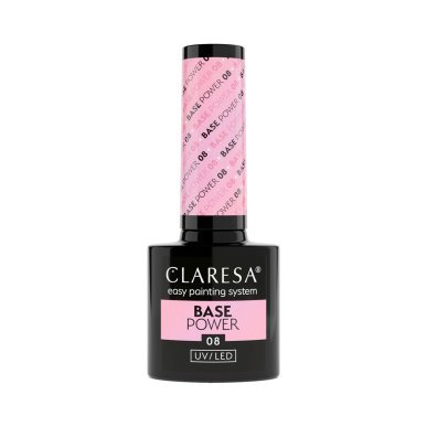 Hybride basis voor nagels Claresa Power Base 08, zelfnivellerend, versterkend, 5 g voor manicure salon en thuis