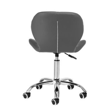 Professionele cosmetische kruk 4Rico QS-06 grijs met verstelbare zithoogte voor salon, manicure en make-up