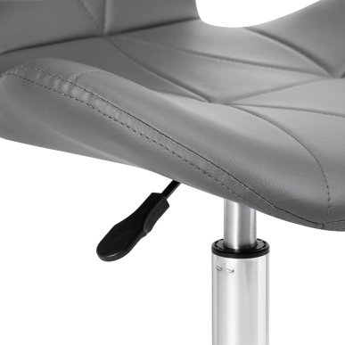 Professionele cosmetische kruk 4Rico QS-06 grijs met verstelbare zithoogte voor salon, manicure en make-up