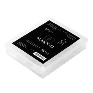 Dual forms amandel OCHO NAILS voor nagelverlenging met gel en acrygel, 120 stuks voor salon, praktijk en studio