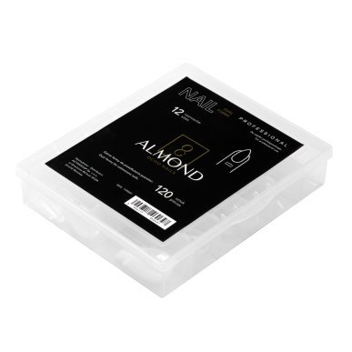 Dual forms amandel OCHO NAILS voor nagelverlenging met gel en acrygel, 120 stuks voor salon, praktijk en studio