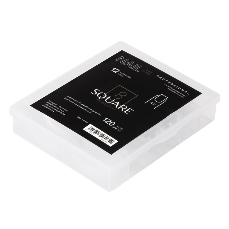 Dual forms voor nagelverlenging square OCHO NAILS 120 stuks voor salon, studio en nauwkeurig professioneel werk Dual forms voor nagelverlenging square OCHO NAILS 120 stuks voor salon, studio en nauwkeurig professioneel werk