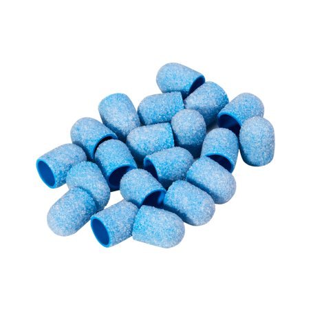 Schuurkapjes EXO Hard Cap blauw 10 mm grit 60, 20 stuks voor professionele pedicure en podologie, salon, praktijk en studio