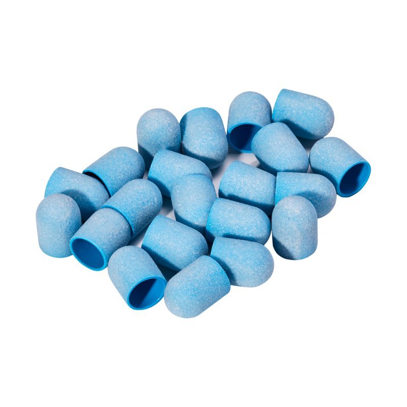Blauwe schuurkapjes EXO Hard Cap 13 mm grit 220, 20 stuks voor professionele pedicure en podologie in salon of praktijk Blauwe schuurkapjes EXO Hard Cap 13 mm grit 220, 20 stuks voor professionele pedicure en podologie in salon of praktijk