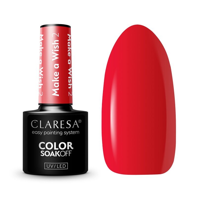 Hybride nagellak Claresa Make a Wish 2 5 g voor manicure met egale kleur, hoge glans en duurzame salonafwerking Hybride nagellak Claresa Make a Wish 2 5 g voor manicure met egale kleur, hoge glans en duurzame salonafwerking