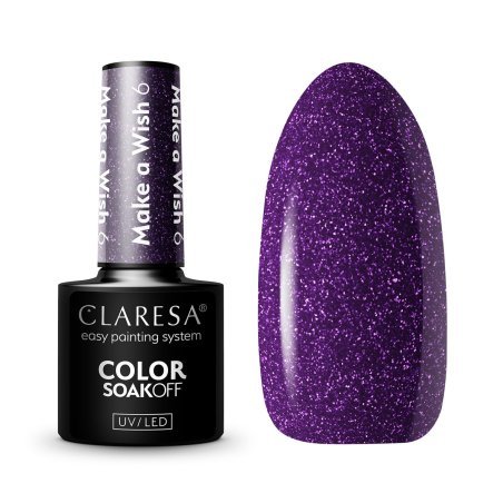 Professionele hybride nagellak Claresa Make a Wish 6 5 g voor salon en thuis met egale kleur, glans en duurzame manicure