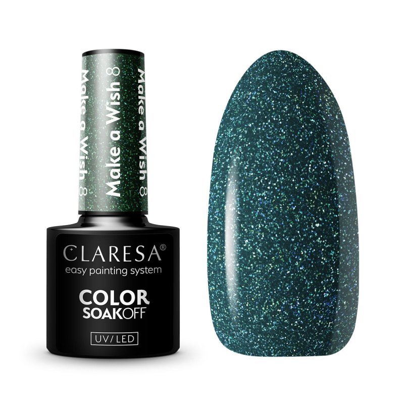 Hybride nagellak Claresa Make a Wish 8 5 g voor manicure met egale kleur, glans en langdurige salonafwerking Hybride nagellak Claresa Make a Wish 8 5 g voor manicure met egale kleur, glans en langdurige salonafwerking