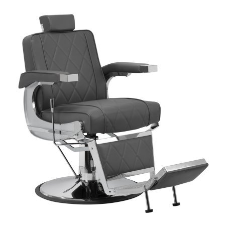 Professionele barberstoel Hair System BM88066 grijs voor knippen, baardverzorging en comfortabel werken in de barbershop