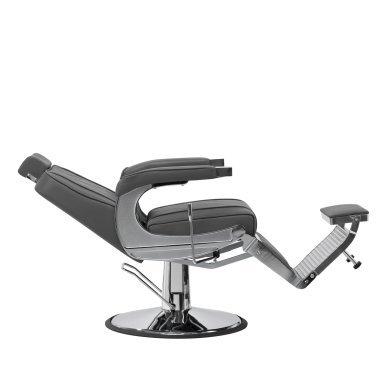 Professionele barberstoel Hair System BM88066 grijs voor knippen, baardverzorging en comfortabel werken in de barbershop