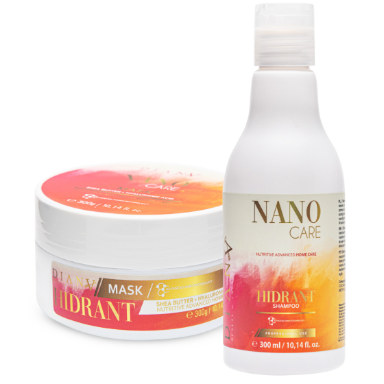 NanoCare nanoplsatie GOLD set shampoo + haarmasker 300ml + 300g