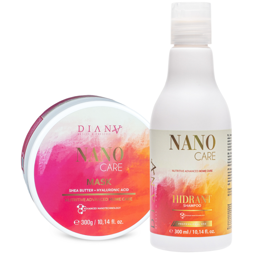 NanoCare nanoplsatie GOLD set shampoo + haarmasker 300ml + 300g