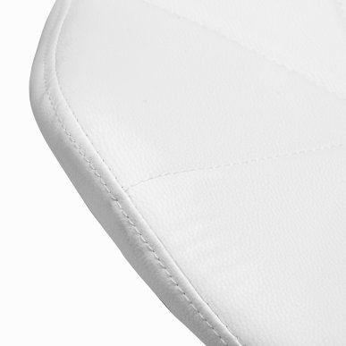 Cosmetische kruk 4Rico QS-06G wit voor professioneel salonwerk met verstelbare zithoogte en comfortabele rugleuning