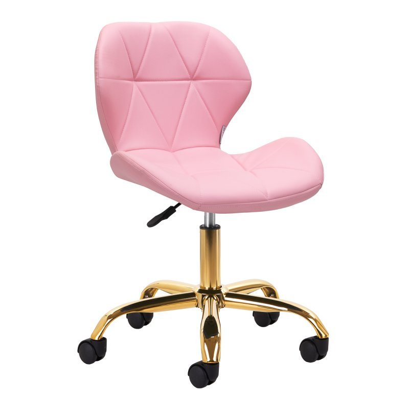 Professionele cosmetische kruk 4Rico QS-06G roze voor manicure, make-up, wenkbrauwstyling en receptiewerk Professionele cosmetische kruk 4Rico QS-06G roze voor manicure, make-up, wenkbrauwstyling en receptiewerk